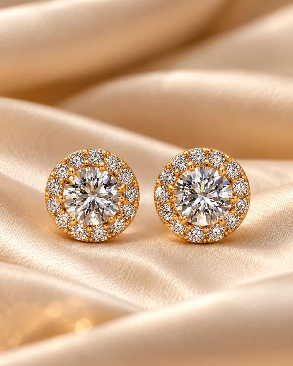 Halo Diamond Studs