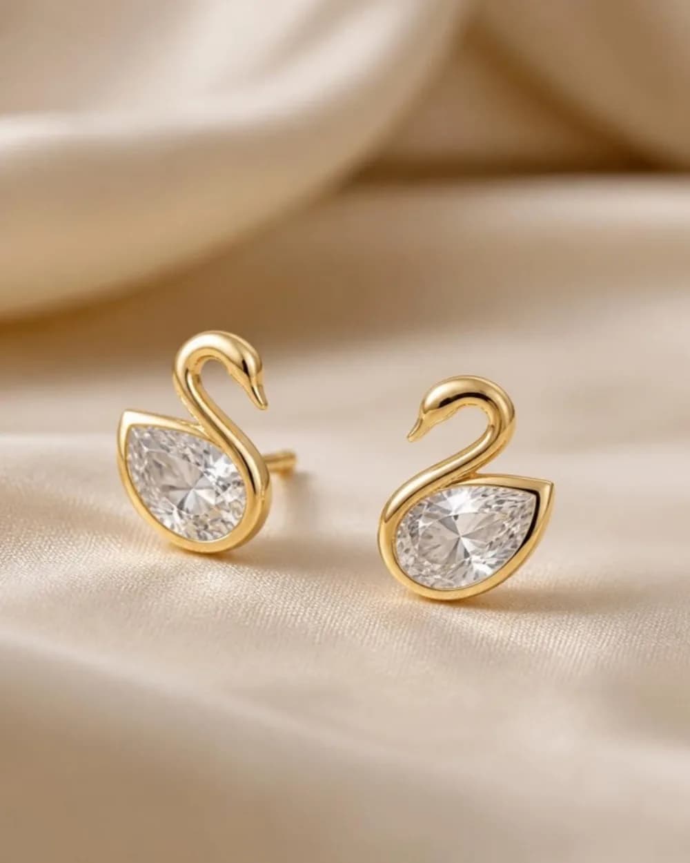 Swan Diamond Studs